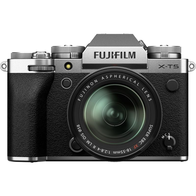 Fujifilm-X-T5-Aparat-Foto-Mirrorless-Kit-cu-Obiectiv-XF-18-55mm-F2.8-4-R-LM-OIS-Silver