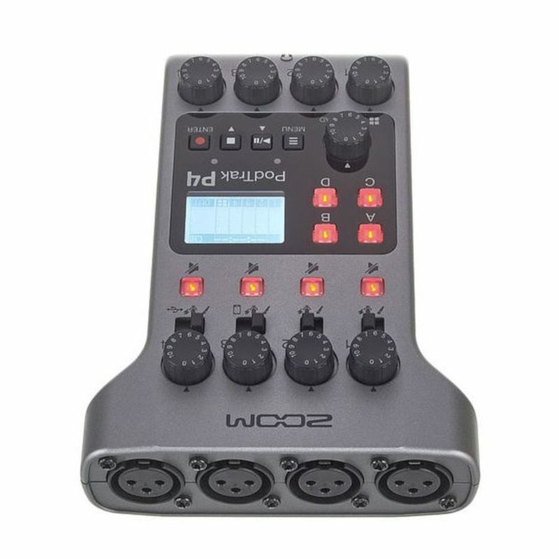ZOOM-Podtrak-P4-Recorder-Audio-Podcast-4-Canale-XLR-view-1