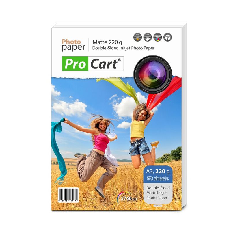 ProCart-Hartie-Foto-A3-Matte-Inkjet-Printabila-Fata-Verso-220-g-50-coli