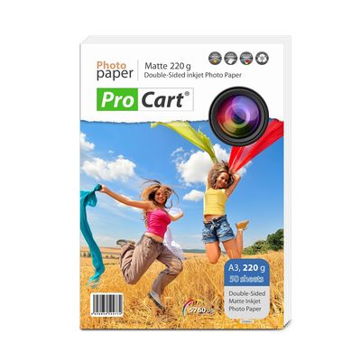 ProCart Hartie Foto 13x18 Super Lucioasa Printabila Fata-Verso 220gr 50 coli