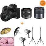 Kit-Foto-New-Born---Canon-EOS-M50-II-cu-3-Obiective-si-Lumini-de-Studio-cu-Accesorii