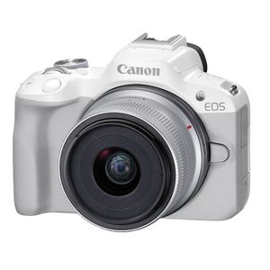 Canon EOS R50 Aparat Foto Mirrorless Kit cu Obiectiv RF-S 18-45mm F4.5-6.3 IS STM Alb