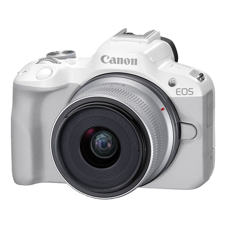 Canon-EOS-R50-Aparat-Foto-Mirrorless-Kit-cu-Obiectiv-RF-S-18-45mm-F4.5-6.3-IS-STM-Alb