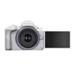CanonEOSR50AparatFotoMirrorlessKitcuObiectivRFS1845mmF4563ISSTMAlb
