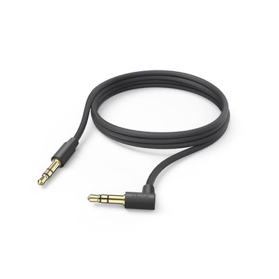 Hama Cablu Audio Jack 3.5 mm Mufa 90 grade 2m Negru