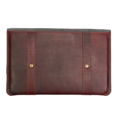 Artiss Husa Laptop 13 Inch lucrata manual din Piele Tabacita Vegetal Rosu