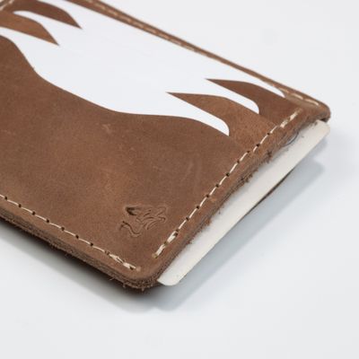Artiss Portofel Minimalist din Piele Naturala Crazy Horse Maro