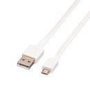 Ted Cablu USB A la Micro USB 5 Pin 1.5 m Alb