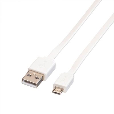 Ted Cablu USB A la Micro USB 5 Pin 1.5 m Alb
