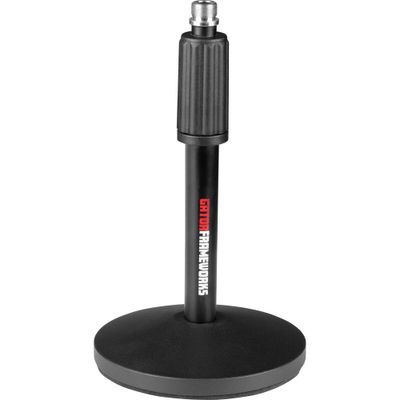 Gator Frameworks Set 2 Suporturi de Birou pentru Microfon si 2 Cabluri XLR 3m
