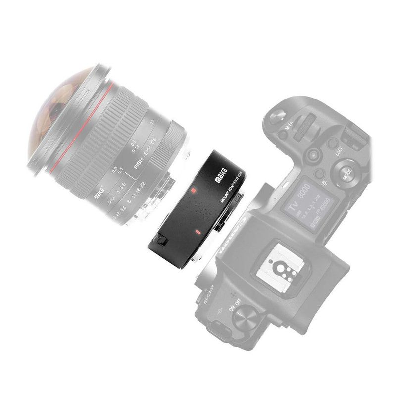 MeikeAdaptorMonturaObiectivCanonEFsiEFSlaCameracuMonturaEOSR