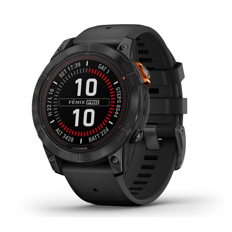 Garmin-Fenix-7-Pro-Solar-Smartwatch-Slate-Gray-Stainless-Steel-Black-Band