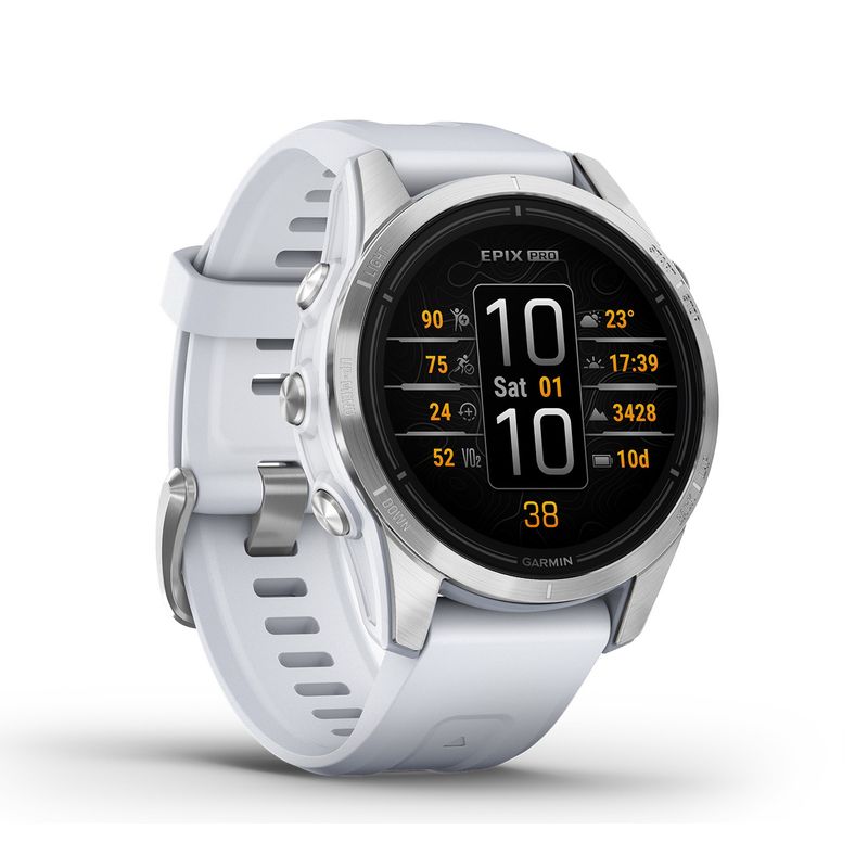 Garmin-Epix-PRO--Gen-2--42-mm-Smartwatch-Argintiu-Curea-Whitestone