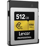 LexarCFexpressPROCarddeMemorieTypeB512GBGoldSeriesR1750W1500mbs