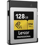 LexarCFexpressPROCarddeMemorieTypeB128GBGoldSeriesR1750W1500mbs