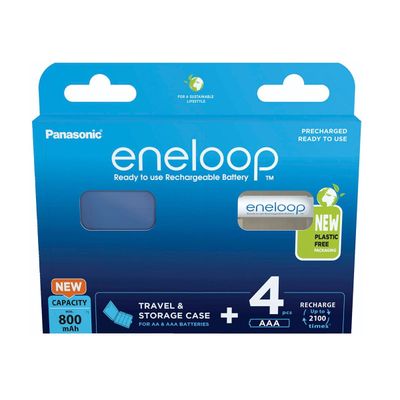 Panasonic Eneloop  Acumulatori 4xR03 AAA 800mAh + Cutie