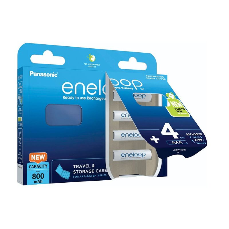 PanasonicEneloopBK4MCDEC4BEAcumulatoriR03AAA2100cicluri800mAh4bucatiblisterCutie