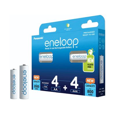 Panasonic Eneloop Set Acumulatori 4xR6 AA 2000mAh + 4xR3 AAA 800mAh