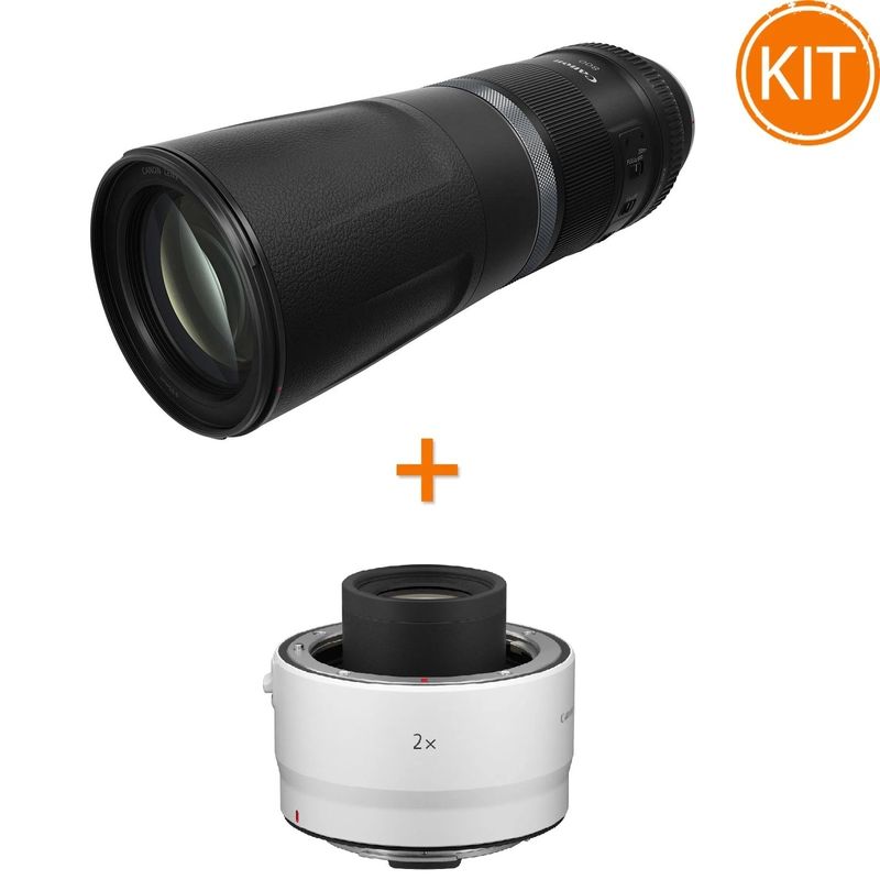 KitCanonRF800mmF11ISSTMObiectivFotoMirrorlessCanonRFExtender2xteleconvertor