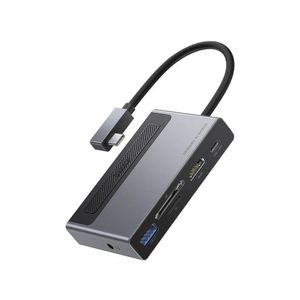 Baseus Multihub Magic Multifunctional 6in1 Type-C la USB 3.0+Jack 3.5mm+TF/SD+4K HD+PD Space Gray