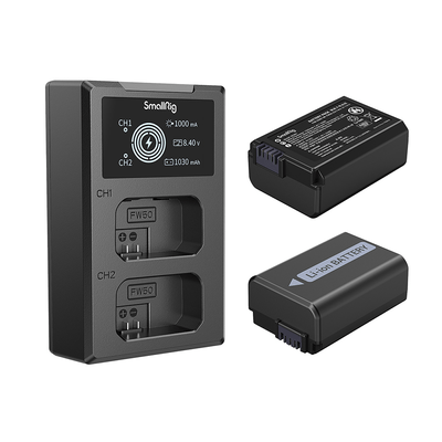 SmallRig 3818  Kit acumulatori si incarcator pentru Sony NP-FW50