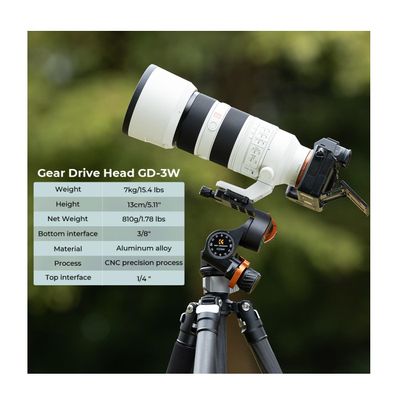 K&F Concept Cap Trepied Fluid 3-Way High-Precision