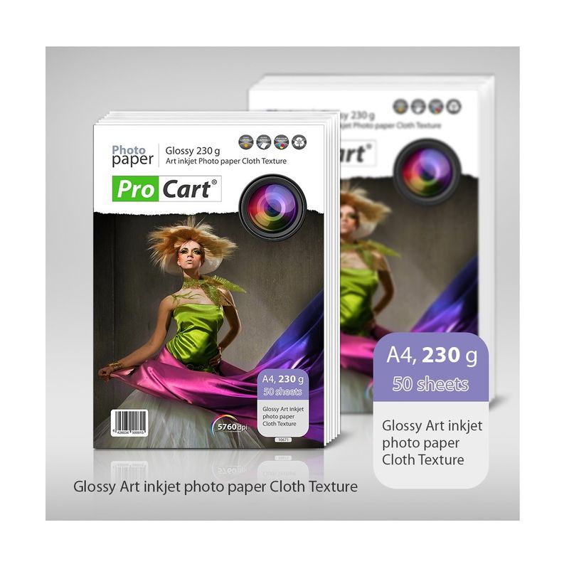 ProCart-Hartie-Foto-Art-A4-Textura-de-Panza-Glossy-230g