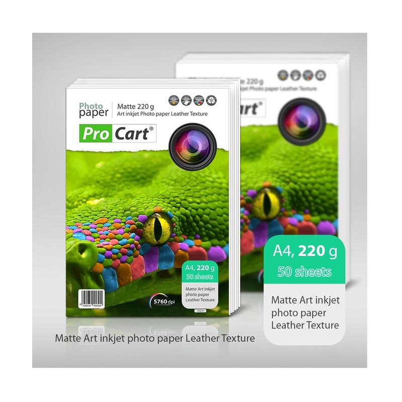 ProCart-Hartie-foto-Art-A4-cu-textura-de-Piele-Mata-220g