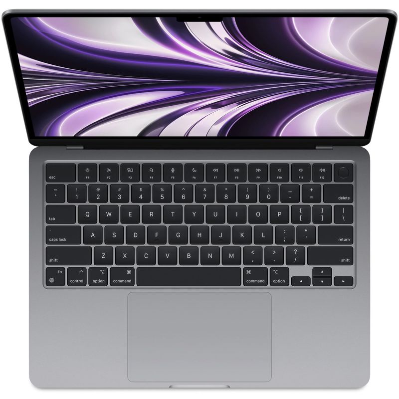 MacBookAir13LaptopProcesorAppleM2cu8nucleeCPUsi8nucleeGPU8GBRAM256GBSSDROKBSpaceGrey