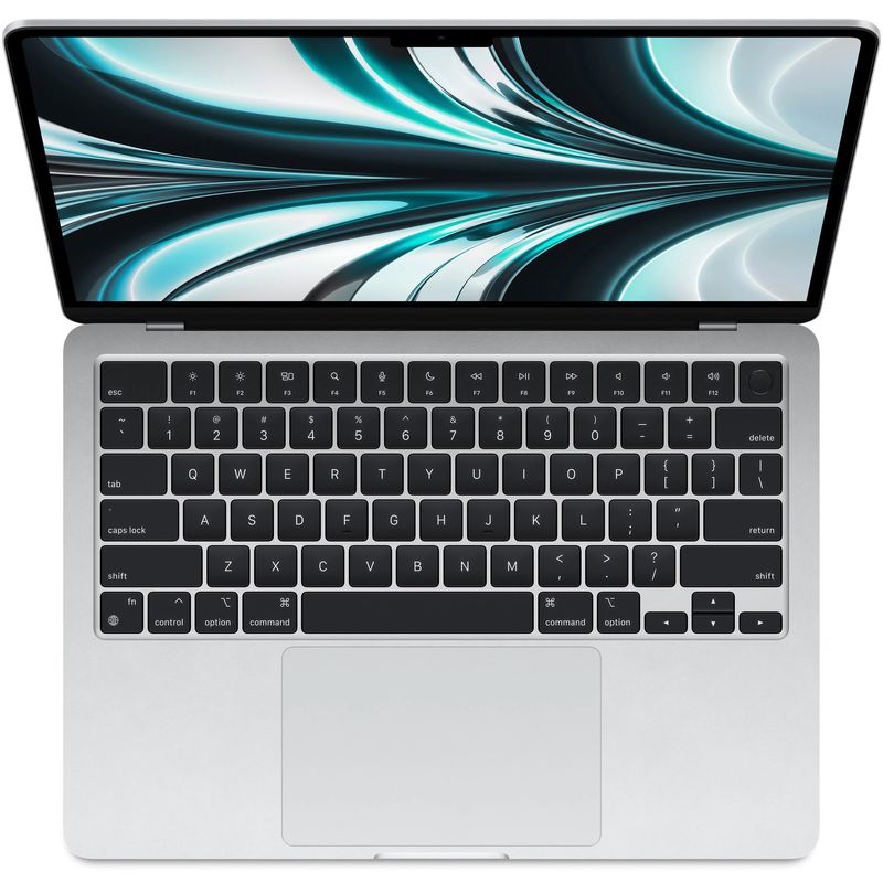 MacBookAir13LaptopcuProcesorAppleM28nucleeCPUsi10nucleeGPU8GBRAM512GBSSDROKBSilver