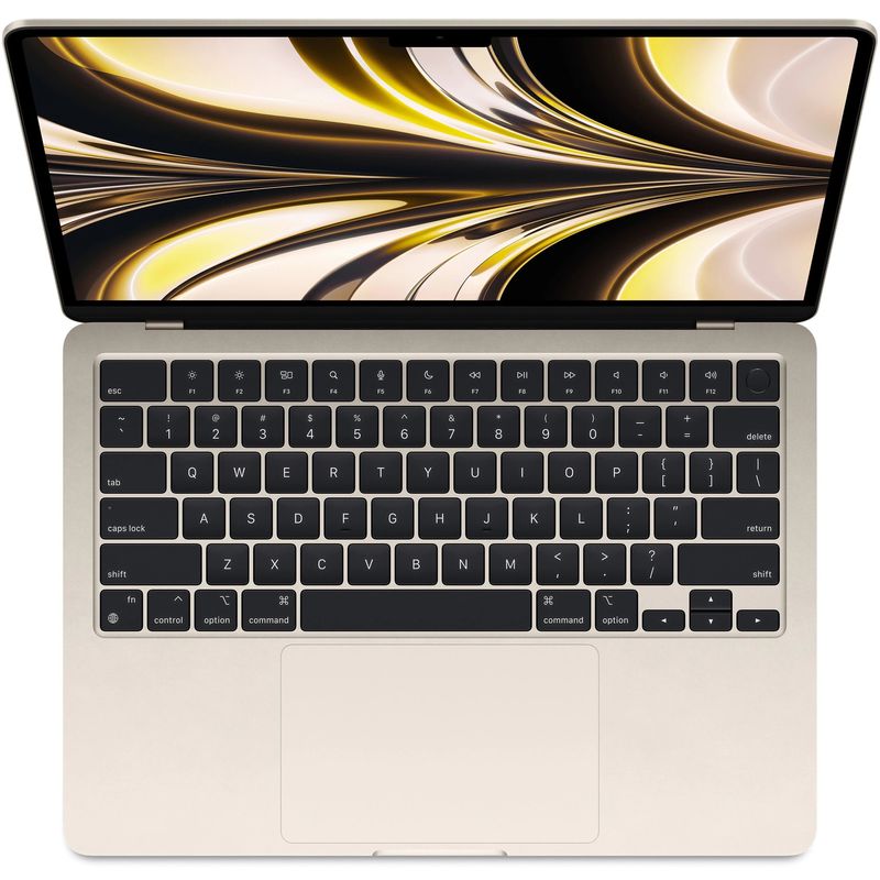 MacBookAir13LaptopProcesorAppleM2cu8nucleeCPUsi10nucleeGPU8GBRAM512GBSSDROKBStarlight