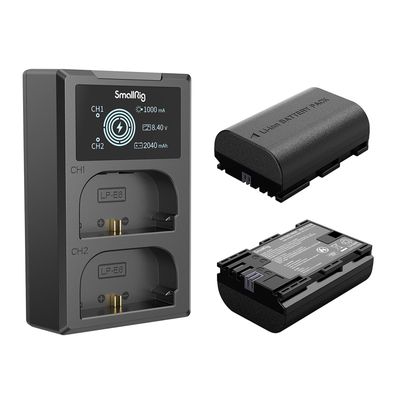 SmallRig 3821 Kit 2 Acumulatori tip Canon LP-E6NH si Incarcator