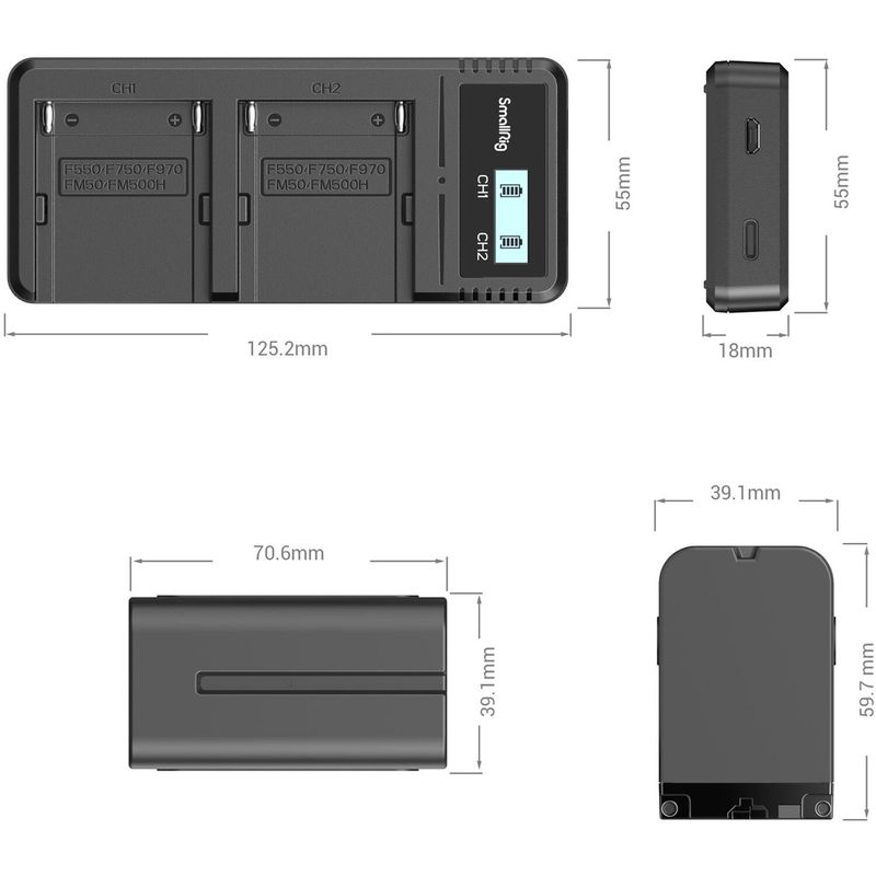 SmallRig-3823-Kit-2-Acumulatori-tip-Sony-NP-F970-si-Incarcator.02