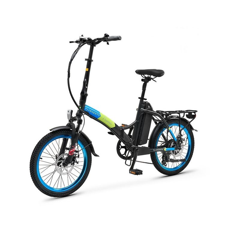 ArgentoPiumaBicicletaAsistataElectricBlueShimanoTourney7vitezeMotor250WPliabila