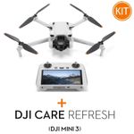 Bundle DJI Mini 3 Drona 4K HDR cu Smart Controller + Card licenta asigurare DJI, 1Y Mini 3