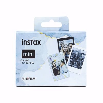 FujiFilm Instax Mini Kit 3 Seturi Film Instant Black Frame, Blue Marble si  Monochrome