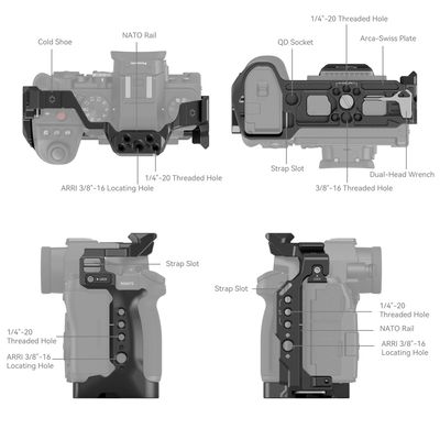 SmallRig 4022 Cage pentru Panasonic LUMIX S5 II / S5 IIX