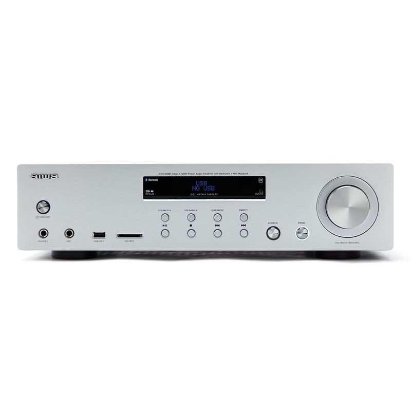 AIWA-AMU-120BT-SL-Amplificator-stereo-120W-Bluetooth-Argintiu