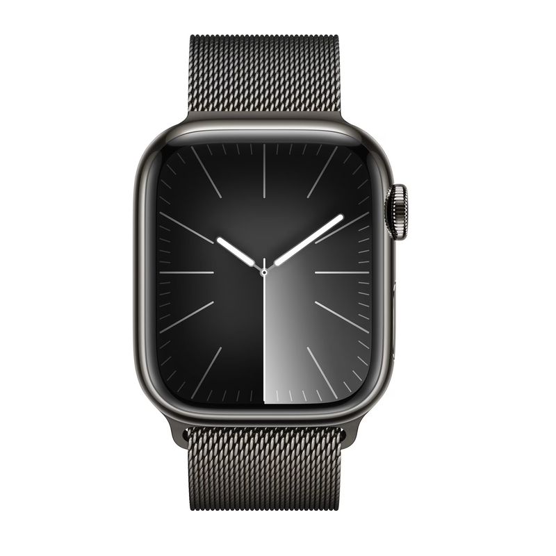Apple-Watch-9-GPS---Cellular-41mm-Carcasa-Otel-Inoxidabil-Graphite-cu-Milanese-Loop-Graphite-.3
