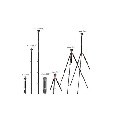 K&F Trepied Foto 2in1 din Aluminiu 2m