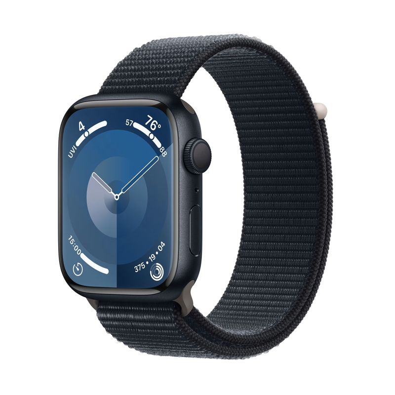Apple-Watch-9-GPS-45mm-Carcasa-Aluminiu-Midnight-cu-Sport-Loop-Midnight-
