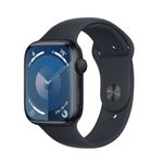 Apple Watch 9 GPS 45mm Carcasa Aluminiu Midnight cu Sport Band Midnight S/M