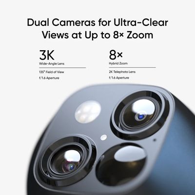 Eufy SoloCam S340 Camera Supraveghere Video Wireless Dual Lens cu Panou Solar