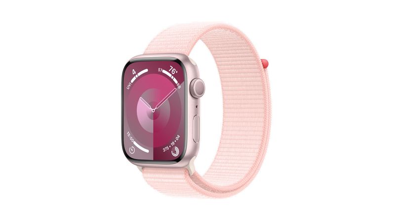 Apple Watch 9 GPS 41mm Carcasa Aluminiu Pink cu Sport Loop