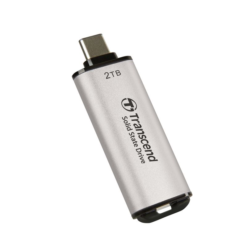 TranscendESD300S2TBSSDExternUSB10GbpsTypeCArgintiu