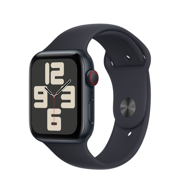 Apple-Watch-SE2-v2-GPS---Cellular-44mm-Carcasa-Aluminiu-Midnight-cu-Sport-Band-Midnight-S-M