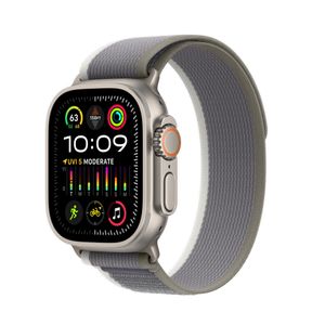 Apple Watch Ultra 2 GPS + Cellular 49mm Carcasa Titan cu Trail Loop Green/Grey S/M