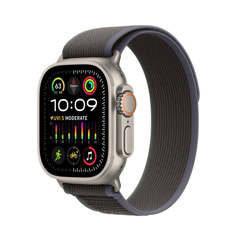 Apple-Watch-Ultra-2-GPS---Cellular-49mm-Carcasa-Titan-cu-Trail-Loop-Blue-Black-M-L