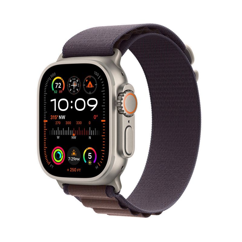 Apple-Watch-Ultra-2-GPS---Cellular-49mm-Carcasa-Titan-cu-Alpine-Loop-Indigo-Small