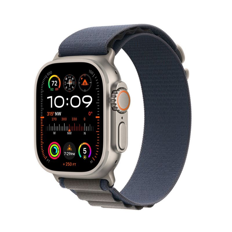 Apple-Watch-Ultra-2-GPS---Cellular-49mm-Carcasa-Titan-cu-Alpine-Loop-Blue-Small